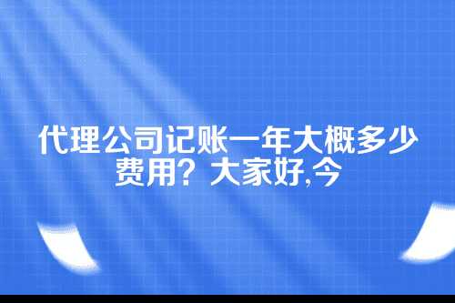 代理公司记账多少钱一年