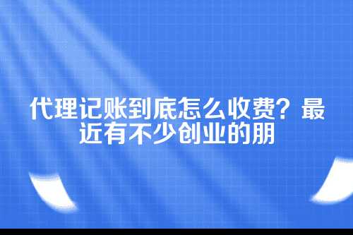 代理记账价格表代理记账的收费标准聊城