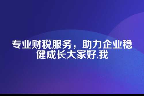 郑州国企背景代理记账
